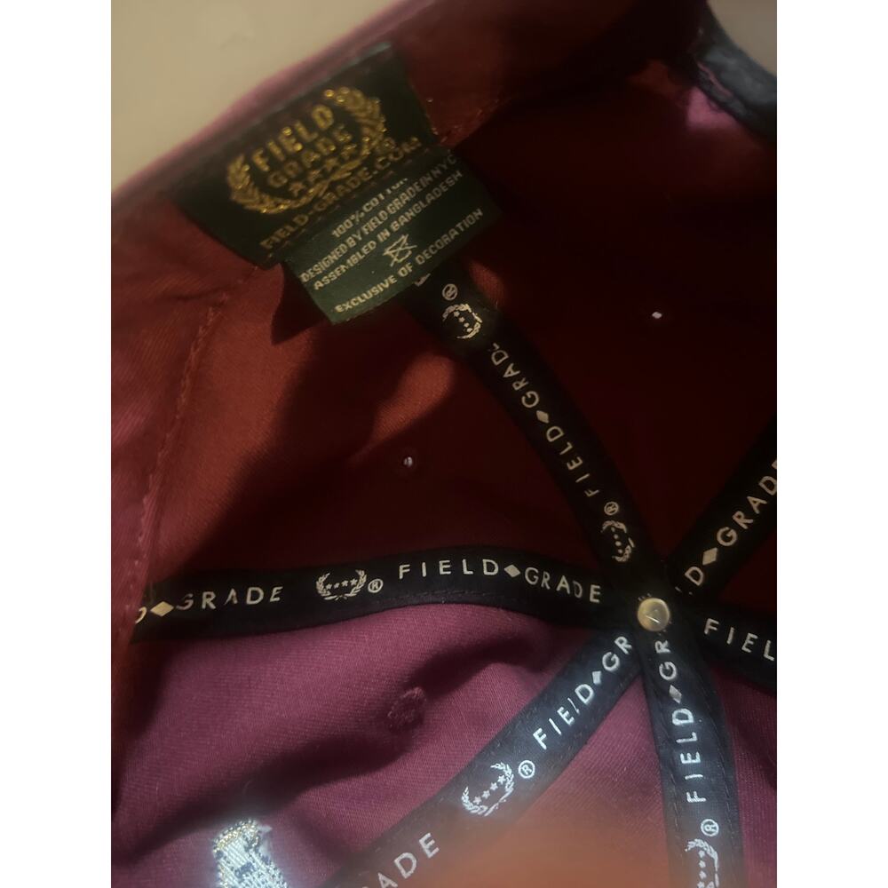 Field Grade "Automatic Roses" Maroon Distressed Hat - Picture 5 of 5